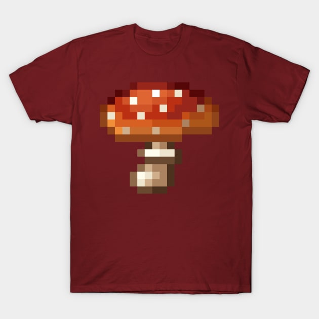 Red Fairy Mushroom T-Shirt by cometkins